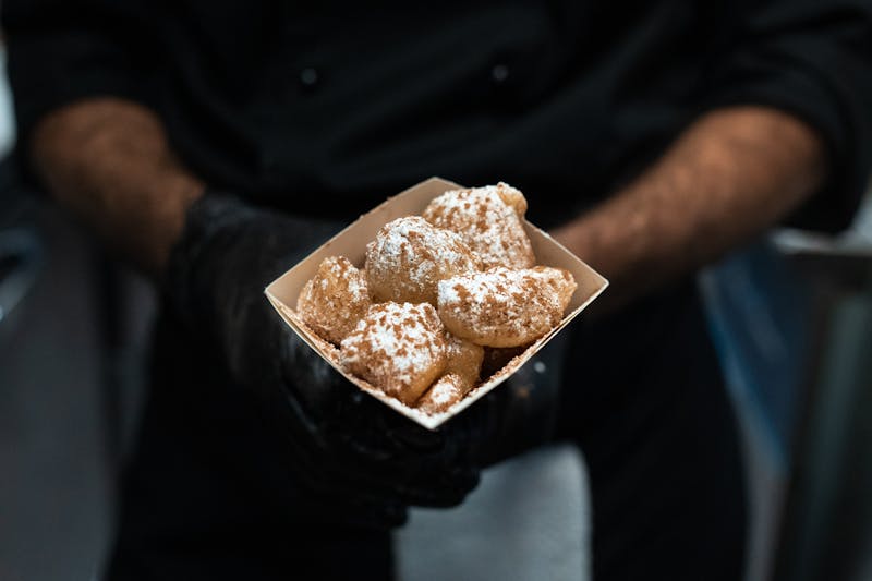 Cinnamon sugar pizza dough dessert bites