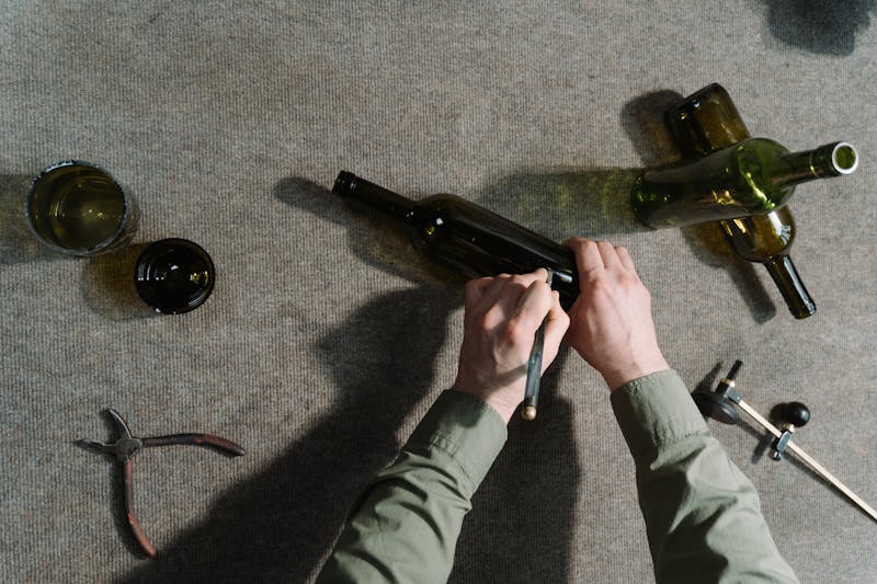 Craft soda selection with colorful bottles